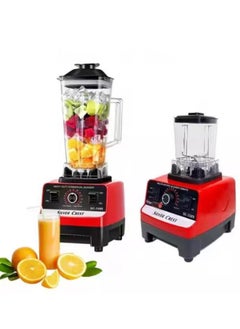 SILVER CREST Silver Crest  4500W Heavy Duty Multi-Purpose Blender with 15 Smart Timers, High Performance Blender for All Uses, With 2 Jars Blades Mixer Juicer for Fruit Food Processor [Sc-1589]  - Image 1