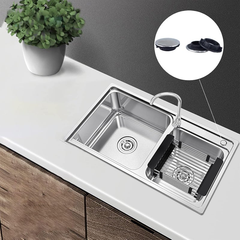 CaoXiong 2 Pack Kitchen Sink Faucet Hole Cover Faucet Hole Cover Stainless Steel (Dia 1.22 to 1.57 Inch, Short) - Image 3