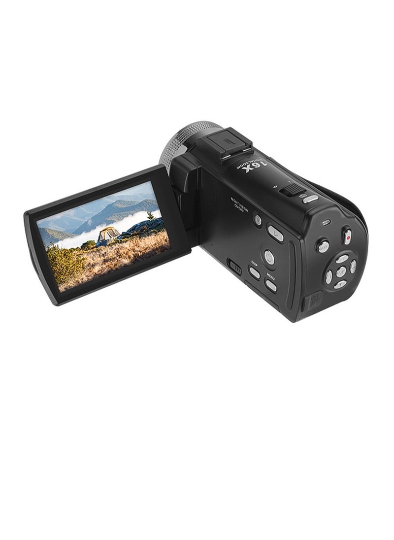ORDRO 1080P Full HD 16X Digital Zoom Recording Video Camera Portable Camcorder with 3.0 Inch Rotatable LCD Screen Max. 30 Mega Pixels Support Night Vision Face Detection Face Beautification  - Image 3