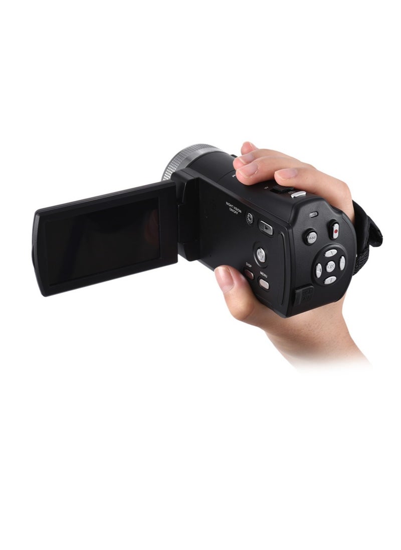 ORDRO 1080P Full HD 16X Digital Zoom Recording Video Camera Portable Camcorder with 3.0 Inch Rotatable LCD Screen Max. 30 Mega Pixels Support Night Vision Face Detection Face Beautification  - Image 4