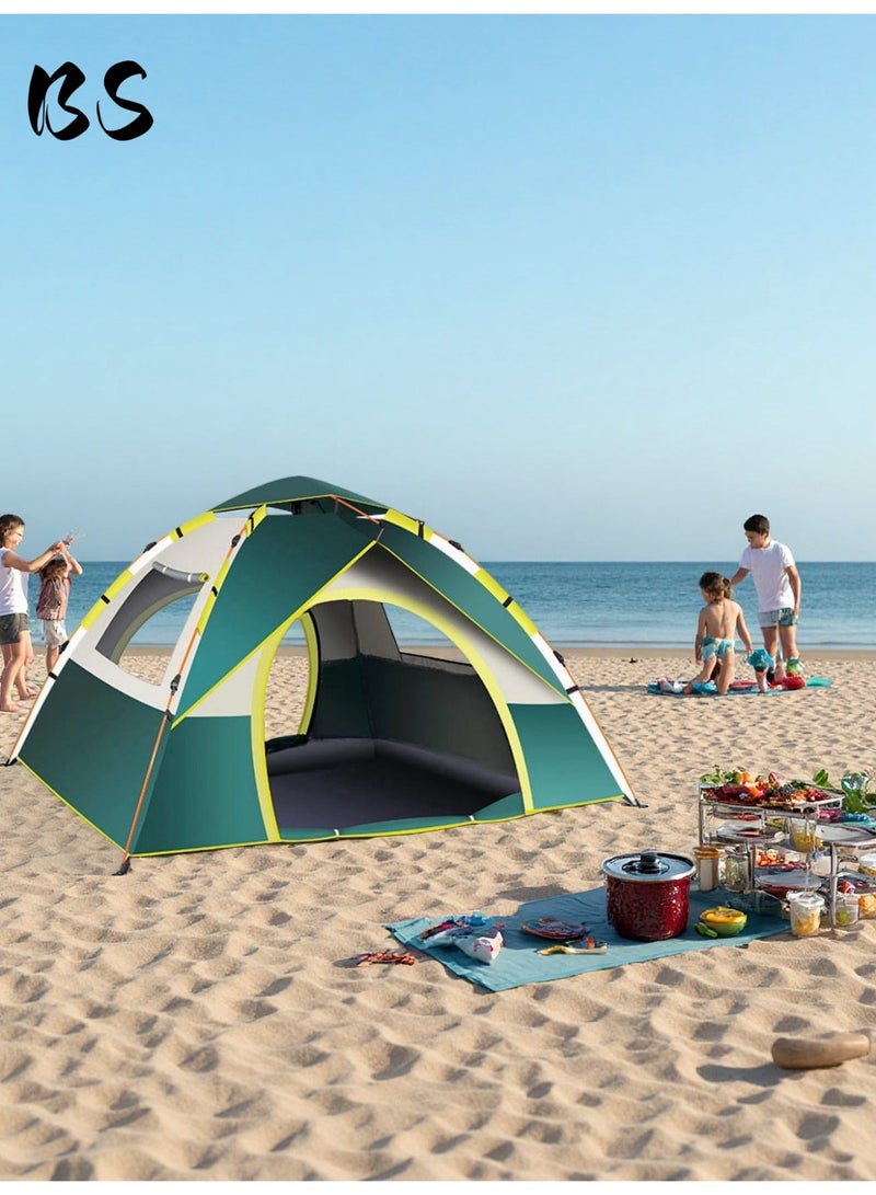 BS Outdoor Camping Tent 4-5 Persons | Family Tent for Ramadan & Eid Al-Fitr | UV Protection Waterproof Windproof Sandproof | 210D Oxford | Pop Up Quick Open with Carry Bag | Ideal for Desert Beach Camping. - Image 5