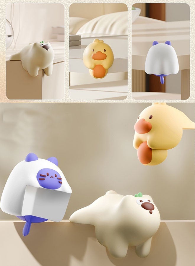 4PCs Purple-Eared Cat-Shaped Baby Safety Corner Guards - Silicone Baby Proofing Protectors with Self-Adhesive Tape, Child Safety Edge Cushion for Furniture Sharp Corners - Image 4