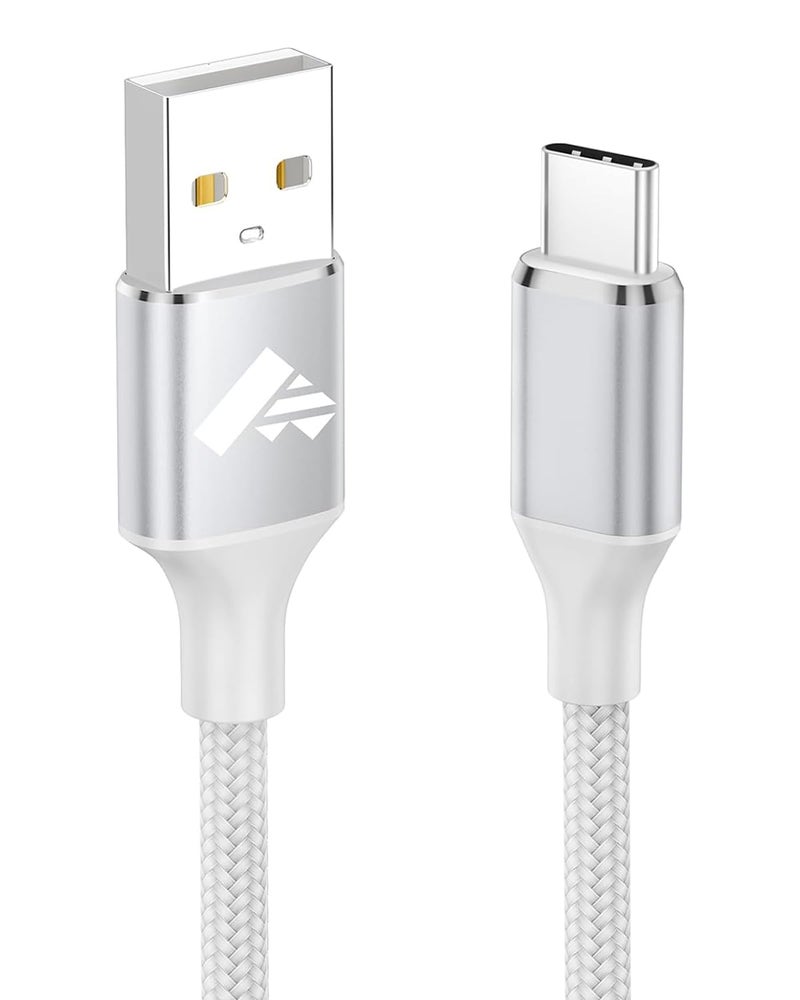اييونوس كابل USB C بطول 2 متر، كابل شحن من ا��نوع C مضفر من النايلون، كابل شحن سريع من USB A إلى C، متوافق مع سامسونج جالاكسي S22 S21 S20 S10 S9 S8، نوت 20 10، آيفون 15 16 برو ماكس، هواوي، بيكسل، سويتش - Image 1