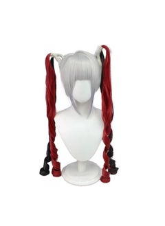 Heavy Dependency Fallen  Super Sauce Cosplay Wig - Dark Red Double Ponytail Wig