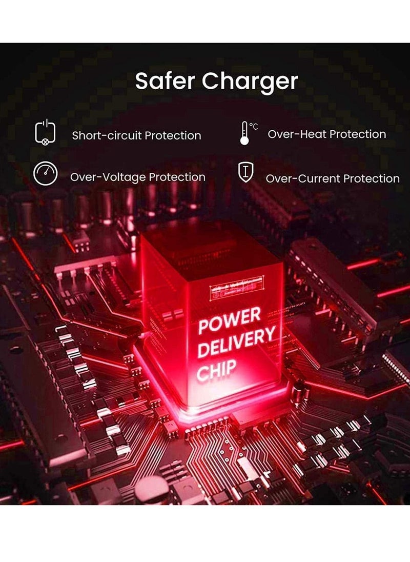 ELTRAZONE - 20W USB C Fast Charger With 1M Cable for iPhone 14/14 Plus/14 Pro/14 Pro Max/13 12 11 X XR XS SE 2020 8 7 6 6S Mini, Pad Pro, USBC PD Wall Charging Plug UK Type C Power Adapter and 3.3FT - Image 1