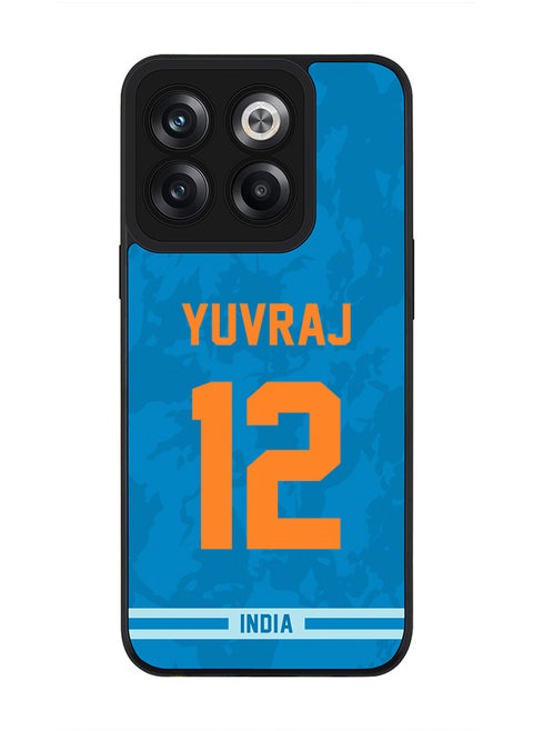 Rugged Black Edge Case for OnePlus Ace Pro, Slim fit Soft Case Flexible Rubber Edges Thin Cover - Player Name - Yuvraj Singh, Jersey Number- 12