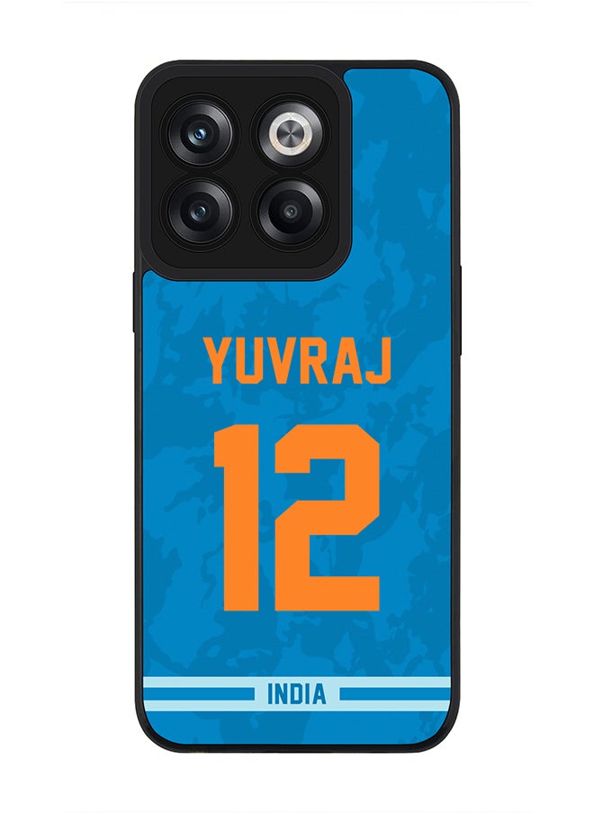 Stylizedd - Rugged Black Edge Case for OnePlus Ace Pro, Slim fit Soft Case Flexible Rubber Edges Thin Cover - Player Name - Yuvraj Singh, Jersey Number- 12 - Image 1