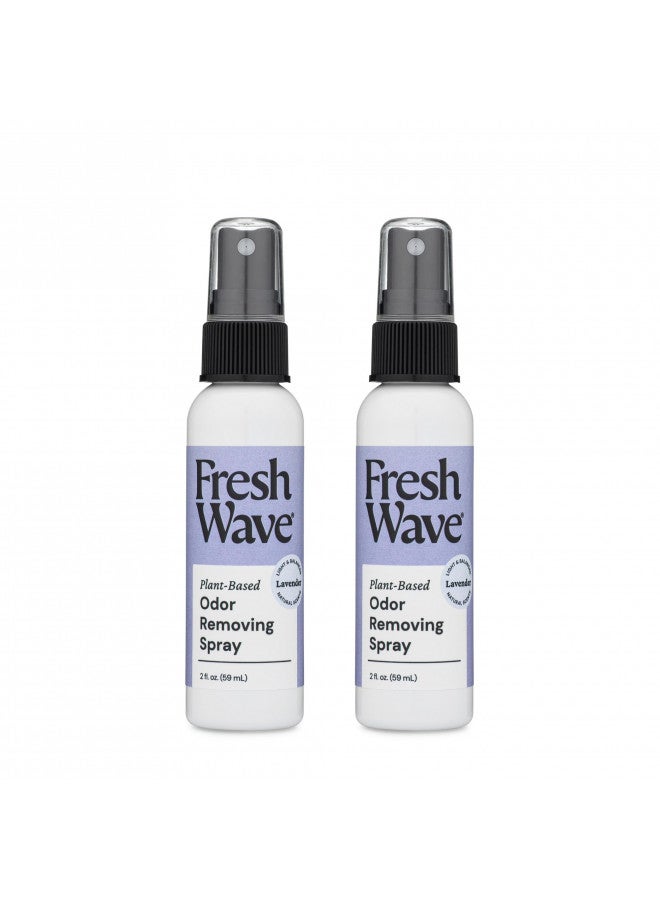 Fresh Wave Lavender Odor Eliminator Spray & Air Freshener, 2 oz. | Pack of 2 | Travel Size | Odor Absorbers for On-the-Go | Safer Odor Relief | Natural Plant-Based | For Hotels, Gyms, Cars & Bathrooms - Image 1
