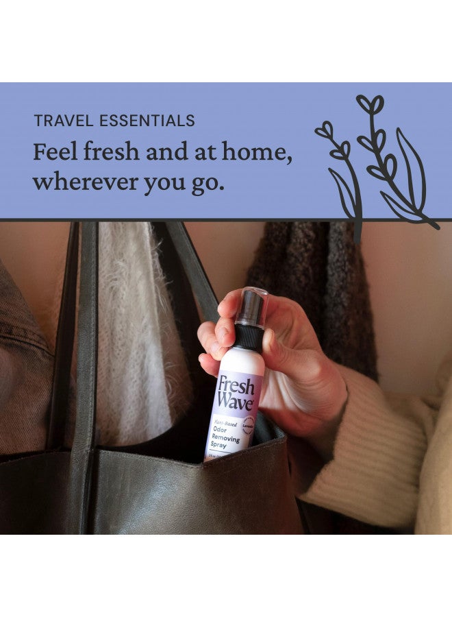 Fresh Wave Lavender Odor Eliminator Spray & Air Freshener, 2 oz. | Pack of 2 | Travel Size | Odor Absorbers for On-the-Go | Safer Odor Relief | Natural Plant-Based | For Hotels, Gyms, Cars & Bathrooms - Image 3