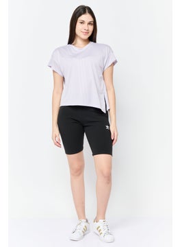 Adidas Women Sportwear Fit Quickburn Training T-Shirt, Lilac  - Image 2