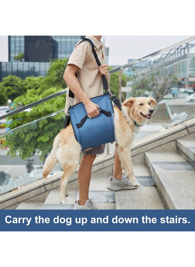 Coodeo COODEO Dog Carry Sling, Emergency Backpack Pet Legs Support & Rehabilitation Dog Lift Harness for Nail Trimming, Dog Carrier for Senior Dogs Joint Injuries, Arthritis, Up and Down Stairs(2XL, Blue) - Image 3