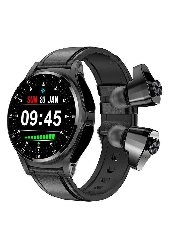 ارواق ساعة ذكية GT66 مع سماعات أذن مقاس 1.39 بوصة لتتبع اللياقة البدنية مع مراقب معدل ضربات القلب والنوم 100+ أوضاع رياضية ساعة رياضية للرجال والنساء - Image 1