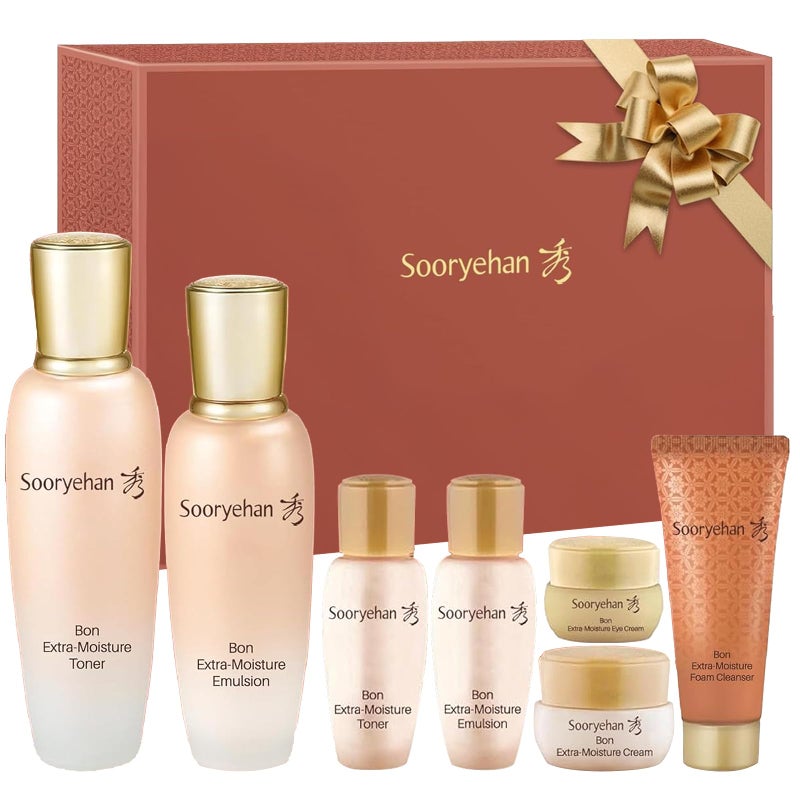 Sooryehan Bon Extra Moisture Korean Skin Care Gift Set 1301 Fl Oz  Luxury Premium Highend by LG Beauty Hydrating Toner Emulsion Lotion Cleansing Foam Eye Cream