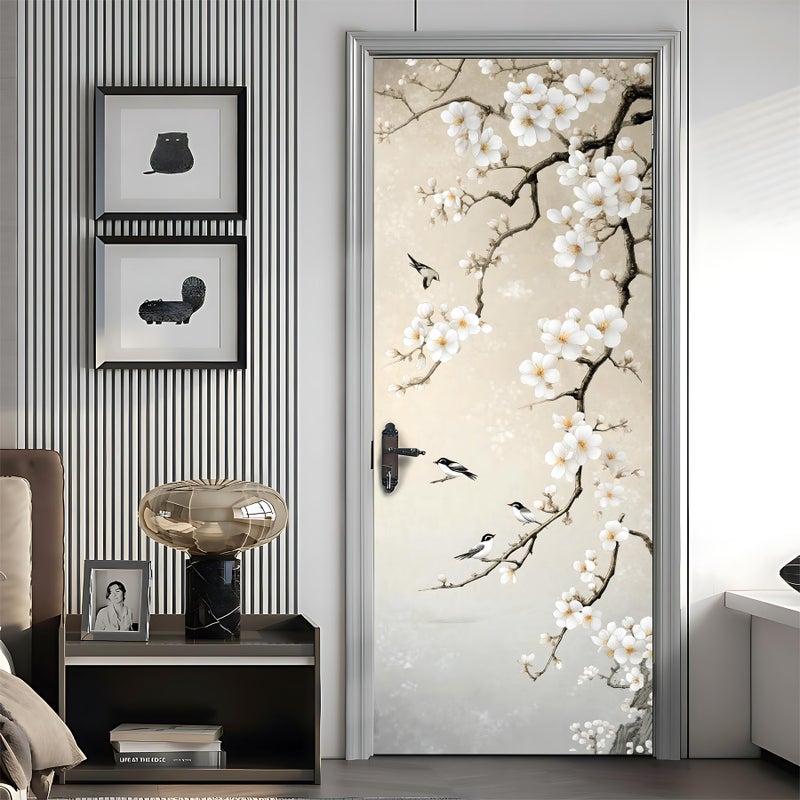 AOHMPT Self-Adhesive Refrigerator Wrap Set - Removable Vinyl Fridge Stickers, Peel & Stick Door Mural Decor for Kitchen, Bar, Office 32.3x78.7 - Image 4