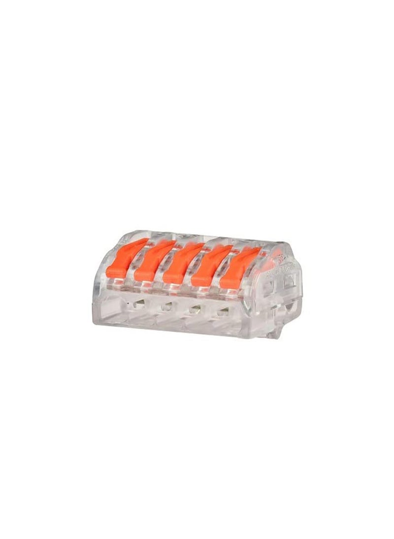 Generic POWER CONNECT 5Lever Releasable Wire Connector SET OF 30 Pcs Spring Force 5Lever Type Wire Connector Type Connector SET OF 30 Pcs  - Image 1