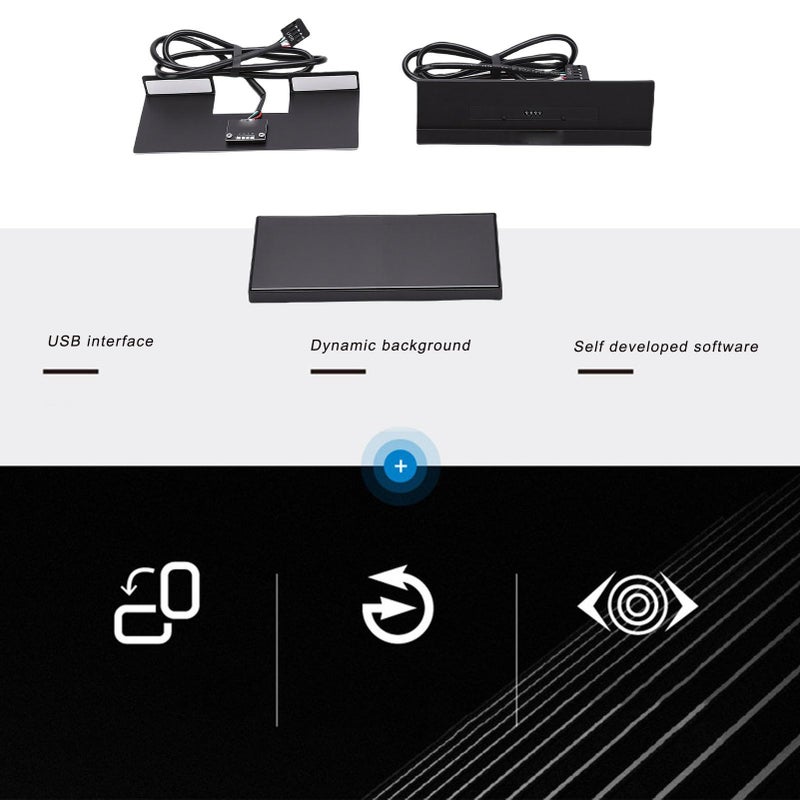 4.6 Inch IPS Secondary Screen For PC With Dynamic Background 360 Degree Rotation Desktop Status Display - Image 3