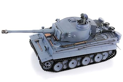 POCO DIVO German Tiger 1 WWII Tank 116 War Panzer RTR RC Armored Vehicle Heng Long 3818 S Edition Upgrade Steel Gears Airsoft BB Battle Infrared IR Combat Smoke Sound Light Recoil Military Model - Image 5