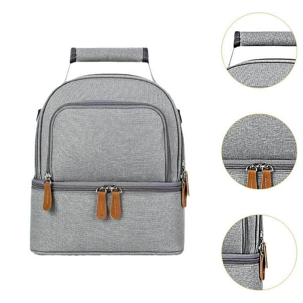 Mancro Breastmilk Cooler Bag with Ice Pack, Fits 6 Insulated Baby Bottles Up to 9 Ounce, Breast Milk Cooler for Nursing Mom (Grey 2) - Image 2