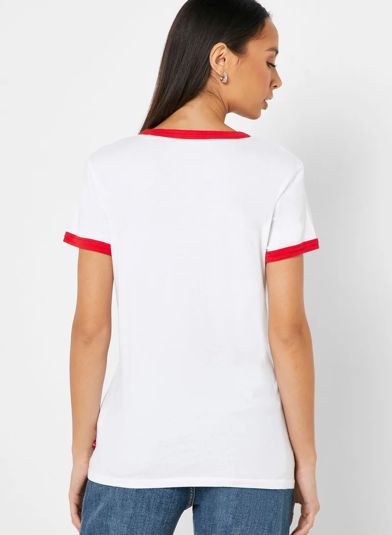 Levi's Hello Kitty Contrast Trim Logo T-Shirt