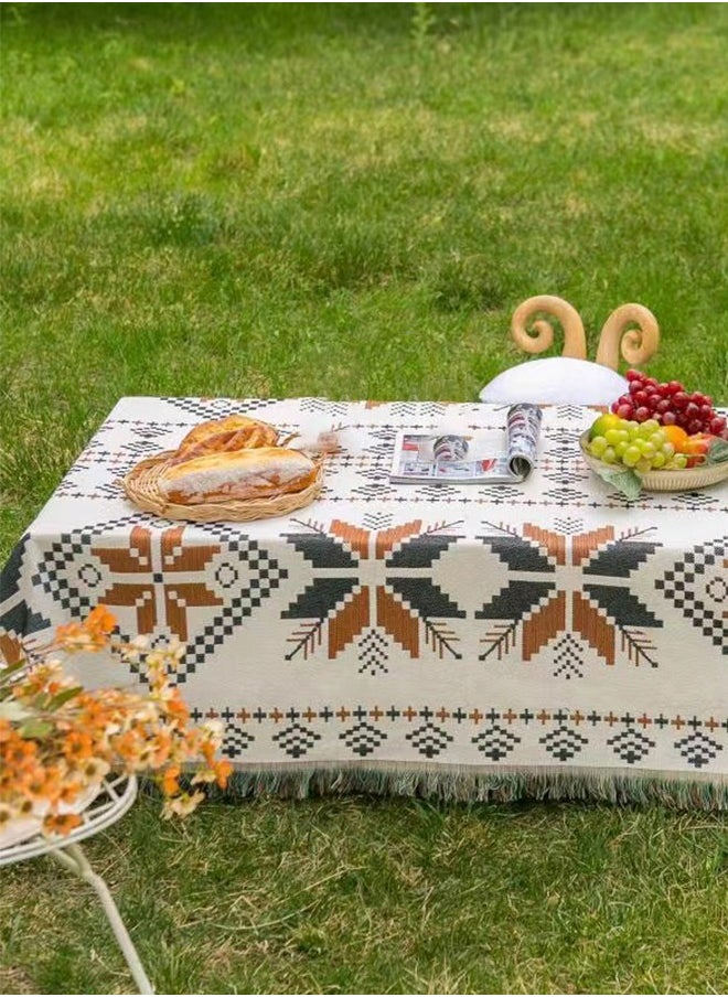 Generic - Large Size 180x130 Cm Bohemian Style Multifunctional Picnic Mat Tablecloth Sofa Cushion - Image 1