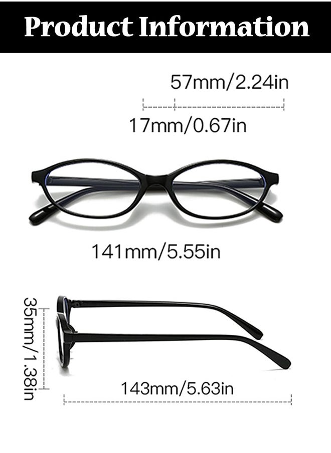 AZorb Oval Blue Light Blocking Glasses for Women Men Cat Eye Eyeglasses Anti Blue Light Eye Glasses for Reading Computer Gaming Eyewear  - Image 2