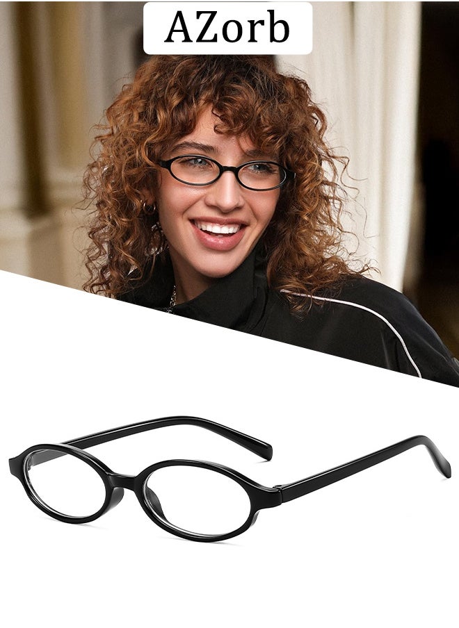 AZorb Oval Blue Light Blocking Glasses for Women Men Cat Eye Eyeglasses Anti Blue Light Eye Glasses for Reading Computer Gaming Eyewear  - Image 1