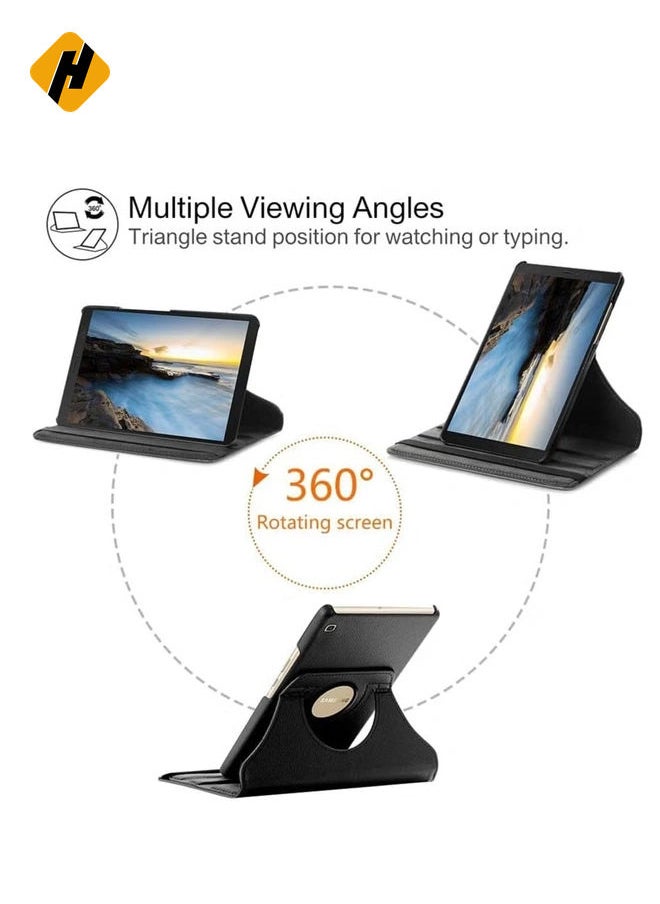 HuHa - Galaxy Tab A7 Lite Case, Samsung Tab A7 Lite Case, 360° Rotating Multi-Angle Stand, PU Leather Flip Folio Case For Samsung Galaxy Tab A7 Lite T220/T225 Case Black - Image 1