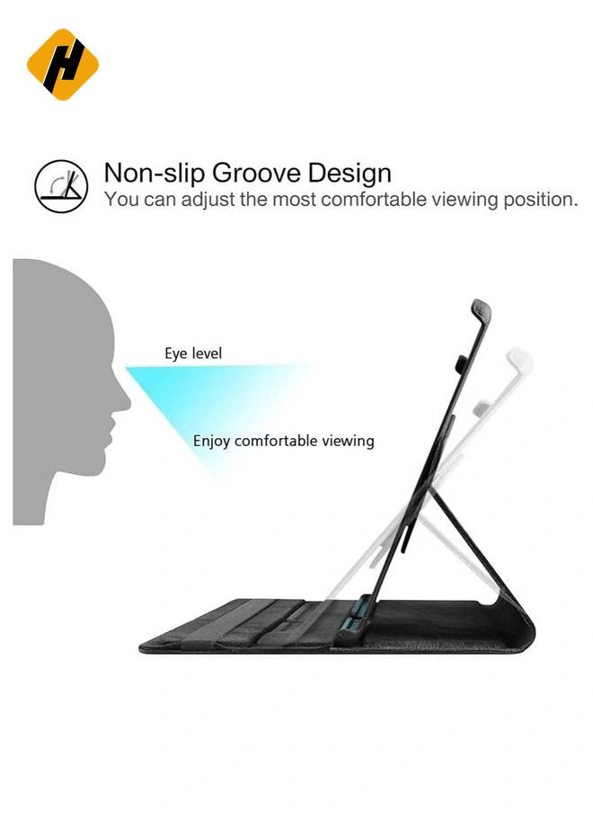 HuHa - Galaxy Tab A7 Lite Case, Samsung Tab A7 Lite Case, 360° Rotating Multi-Angle Stand, PU Leather Flip Folio Case For Samsung Galaxy Tab A7 Lite T220/T225 Case Black - Image 1