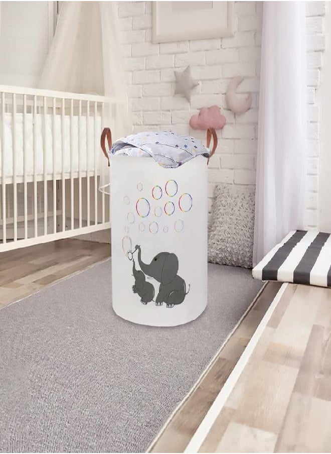 CLOCOR - CLOCOR Elephant Laundry Basket,Baby Nursery Hamper for Boys and Girls,Kids Toys Bin for Bedroom,Gift Basket（Baby Hamper) - Image 1