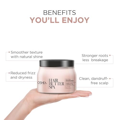 Oshea Herbals Hair Butter Spa Cream for All Hair Types | Deep Moisturizing with Silky Smooth Texture, Repairs Dull & Damaged Hair | Enriched with Cherry, Basil & Neem Extract 250 g - Image 3