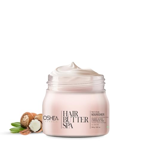 Oshea Herbals Hair Butter Spa Cream for All Hair Types | Deep Moisturizing with Silky Smooth Texture, Repairs Dull & Damaged Hair | Enriched with Cherry, Basil & Neem Extract 250 g - Image 1