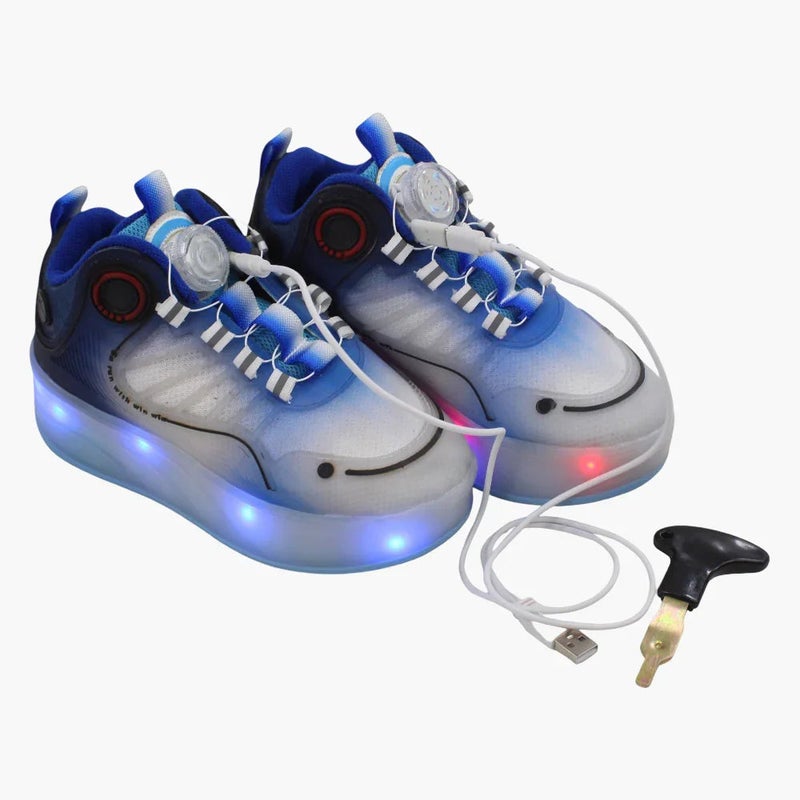 Our kids RZ1 LED Flash Light Sneaker with Wheels & USB Charging - Image 2