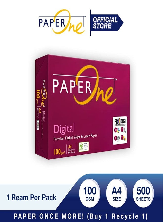 بيبروان ورق رقمي من PaperOne مقاس A4، وزن 100 جرام/متر مربع، رزمة واحدة (500 ورقة) - Image 2