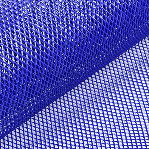 AggAuto شبكة مشبك السيارة العالمية 40"x13" - إدخال مشبك الألمنيوم للسيارات مع ثقب ماسي 4x8mm، واحدة من أكثر الشبكات متعددة الوظائف باللون الأزرق - Image 2