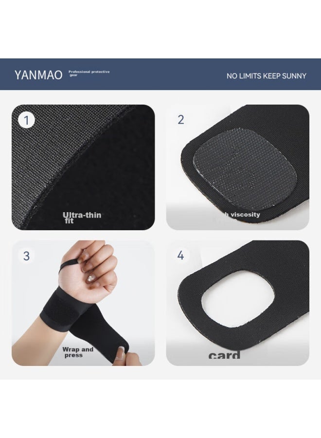 Yanmao Badminton Wristband, Sports, Men's Tfcc, Sprain, Wrist Strain, Tendon Sheath Sleeve, Women's, Compression, Breathable For Summer, 1 Pair - Image 3