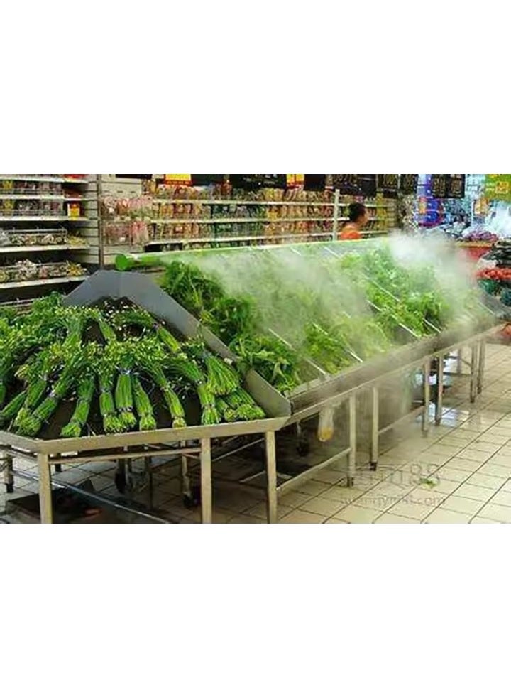 نظام الضباب عالي الضغط FG-600 جديد، 3 مكابس 70 بار 1000 رطل لكل بوصة مربعة، محرك تيار مستمر 1000 واط، 50-60 هرتز، قابس المملكة المتحدة 6.0 لتر/دقيقة، 80 قطعة نظام فوهات 0.20 مم، أنبوب نايلون (120 متر)، مضخة نظام ضباب عالي الضغط، نظام رش الحديقة، نظام الضباب - Image 3