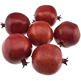 Gresorth 6pcs Lifelike Artificial Pomegranet Decoration Fake Pomegranate Fruit Home Party Kitchen Festival Show - Image 1