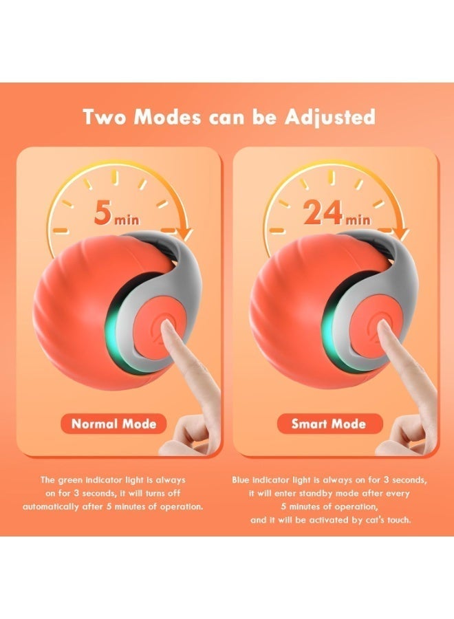 Cat Toy, Electric Cat Toy Ball – Automatic Interactive Rolling Ball with Replacement Tail, Self-Playing Smart Toy for Cats & Small Dogs (multi colour) - Image 5