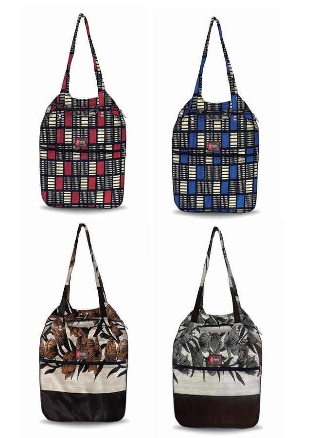 Temoli Handbag or Travel Bag for carrying things or also used as a office bag or Bazar Shopping bag,Design 22,4PCS - Image 1