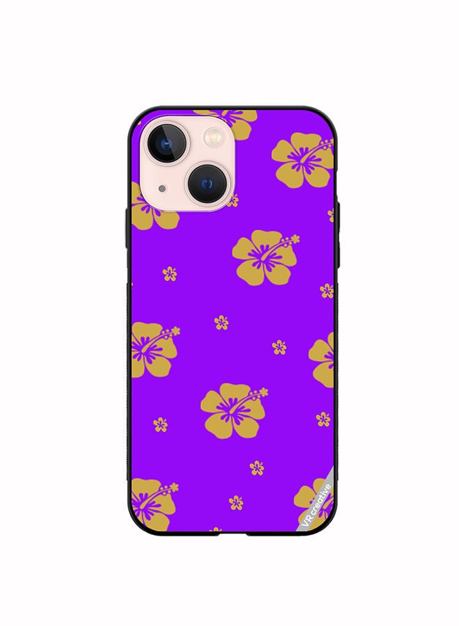 VR CREATIVE Protective Case Cover For Apple iPhone 13 Habiscus Design Multicolour - Image 1