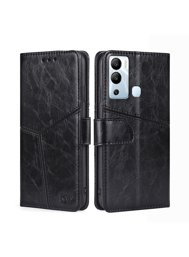 S-TOP Case For Infinix Hot 12i Geometric Stitching Flip Leather Phone Case - Image 1