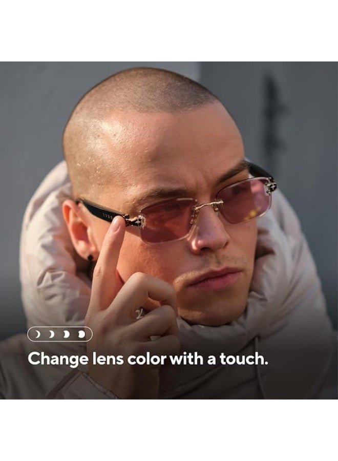 CHAMELO Aura Color-Changing Sunglasses – 4 Lens Colors, Tap Control, Calm & Energy Styles, Black & White Frames - Image 5