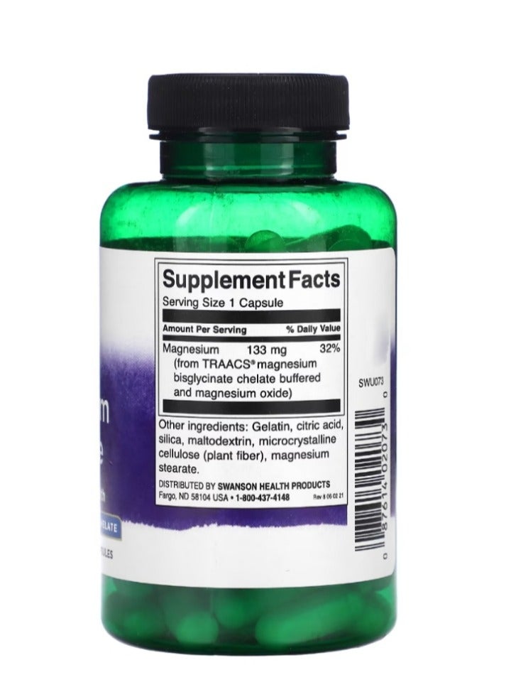 سوانسون ألبيون مغنيسيوم جليسينات 133 ملجم - 90 كبسولة - Image 2