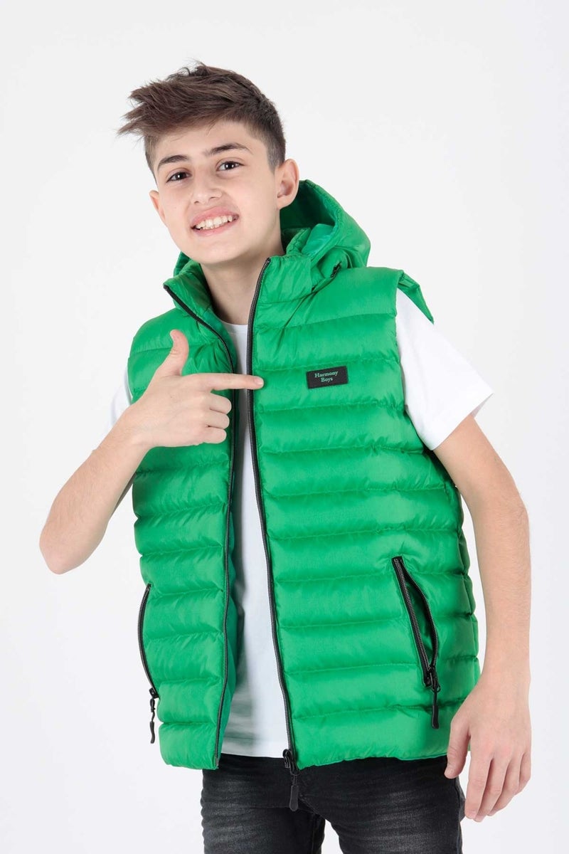 Ahenk Kids AHENGİM BOYS CHILDREN VEST BOYS CHILDREN HOODED PUFF VEST AK215051 - Image 1