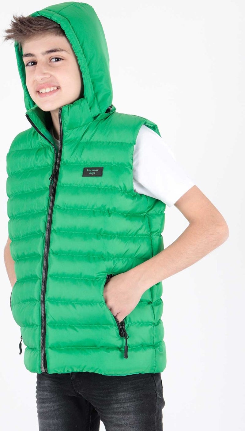 Ahenk Kids AHENGİM BOYS CHILDREN VEST BOYS CHILDREN HOODED PUFF VEST AK215051 - Image 4