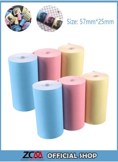 ZCM-HAPPY 6-piece Printable Thermal Paper Rolls for Thermal Printers 57x25mm  - Image 1