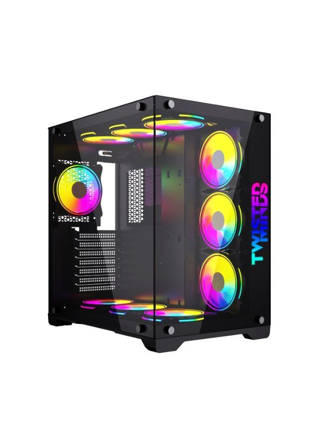 Twisted Minds Bullet-07 ATX Mid Tower Gaming Computer Case for PC, ARGB LED Lighting Case Fans - Image 1