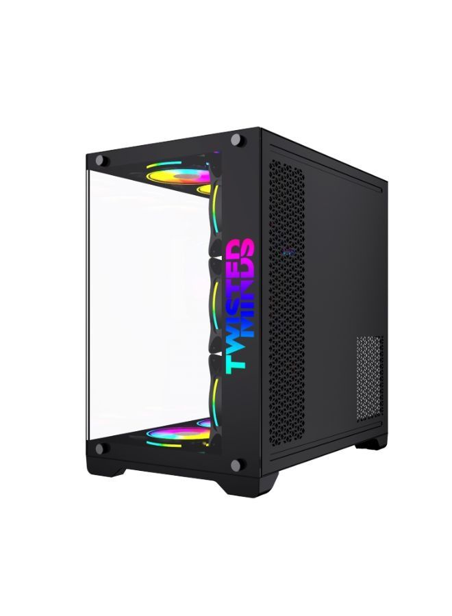 Twisted Minds Bullet-07 ATX Mid Tower Gaming Computer Case for PC, ARGB LED Lighting Case Fans - Image 2