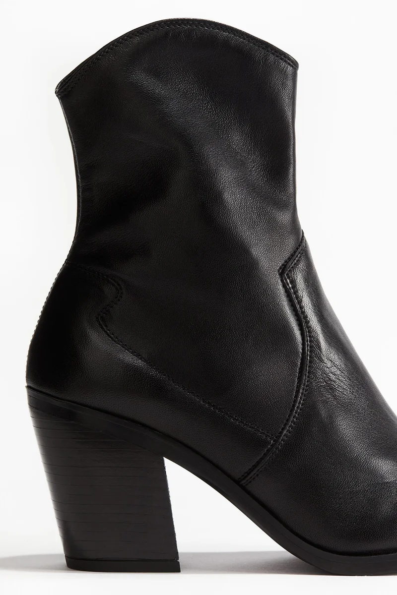 H&M Leather Cowboy Boots