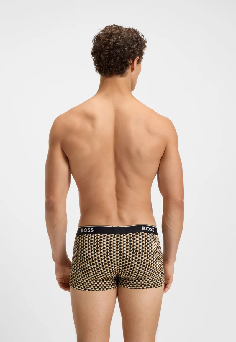 BOSS  Three-pack of logo-waistband trunks in stretch cotton for Men | Best Price UAE